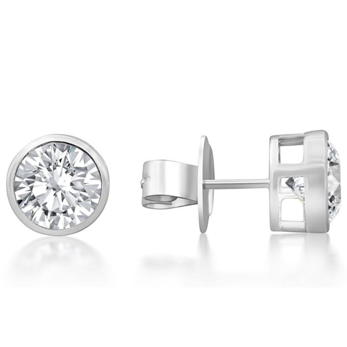 Round Bezel Studs
