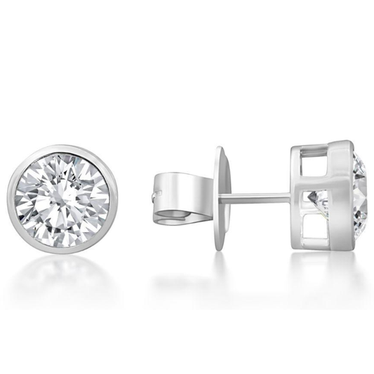 Round Bezel Studs