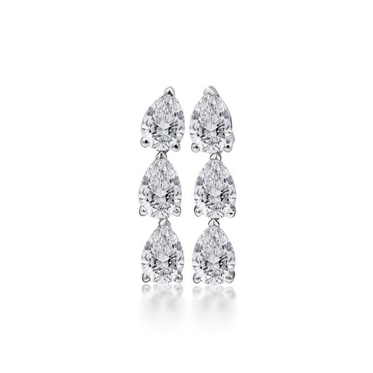 3ct Pear Dangles