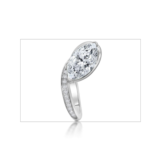 Marquise Half Accented Ring