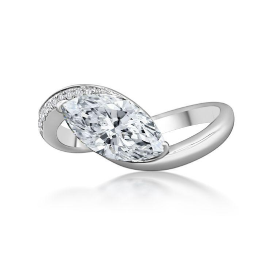 Marquise Half Accented Ring