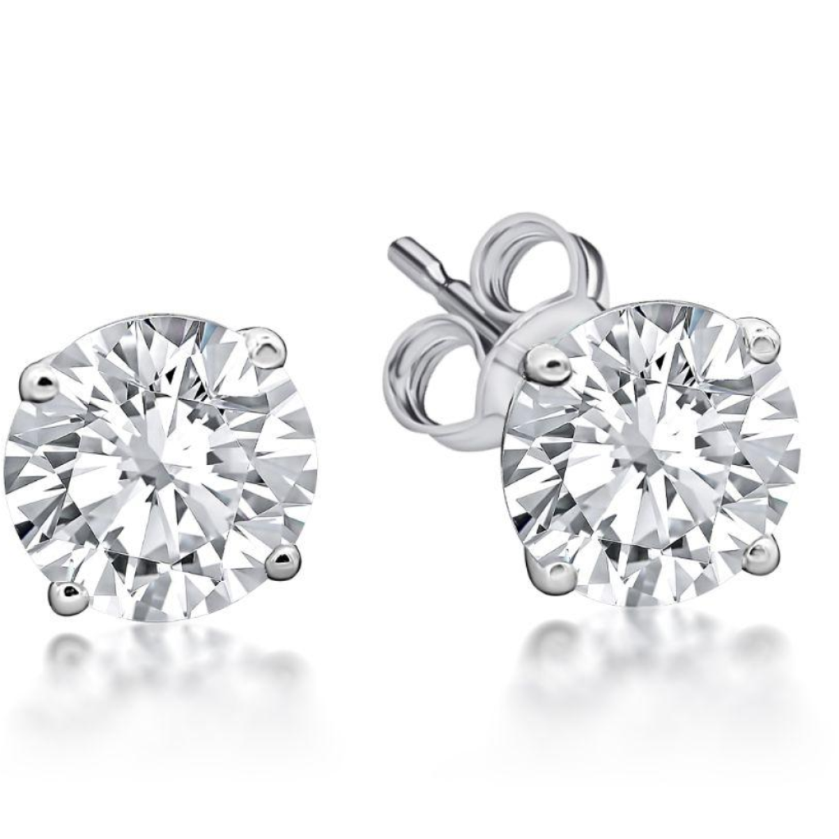 4ct Round Studs VS1