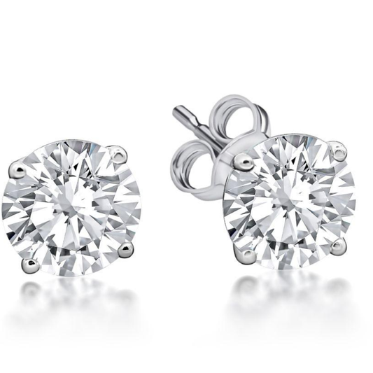 4ct Round Studs VS1