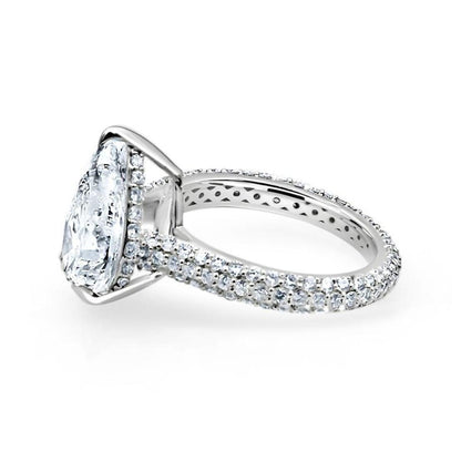 Pear Solitaire Ring